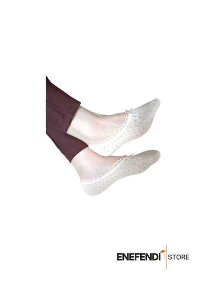 ENEFENDİ Ballerina Socks Women's Mercerized Lace Fishnet Cotton Invisible Soc...