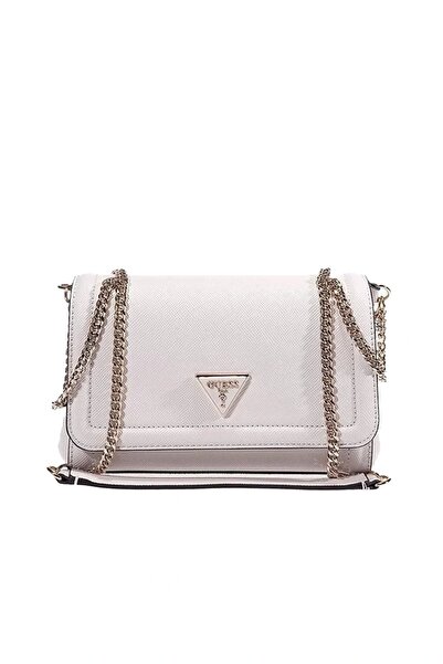 Guess Noelle Convertible Xbody Flap Women's Ecru Crossbody Bag Hwzg7879210-Bon