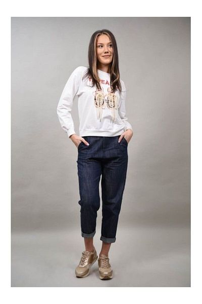 Cocco Rossa SPORTS SWEATSHIRT WITH SNEAKERS SARDO White M-L