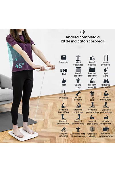 Innovify Cantar inteligent Innovify™ Body Composition, Edition 7050, 28 indici corporali, 8 senzori analiza