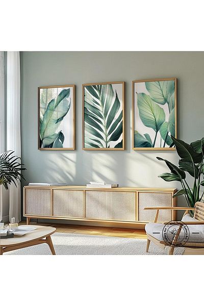 Dekorsiahome Set de masă pentru sufragerie, hol, bucătărie, 3 bucăți, cu cadru din lemn SET3074