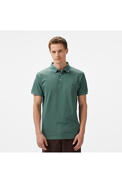 Nautica Erkek Yeşil Classic Fit Polo Yaka T-Shirt