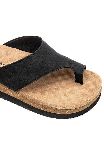 Muya Hora Anatomical Special Sole Black Slippers for Heel Spurs