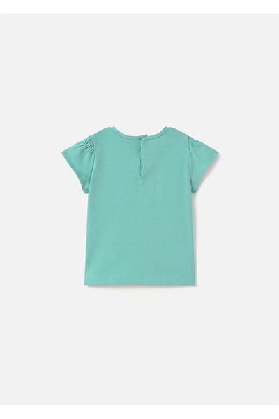 MAYORAL Baby Girl Appliqued T-Shirt Turquoise 1049
