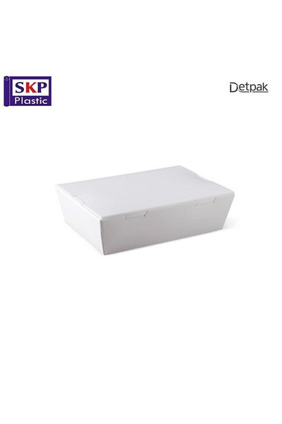 SKP Plastic Small White Food Containers with Attached Lid (25 Count)
