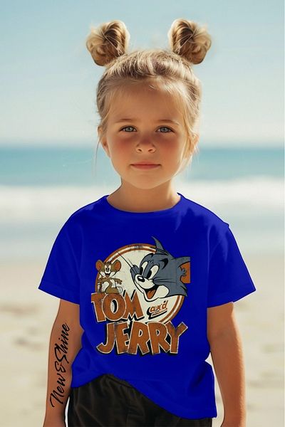 New Shine TRIOC OVERSIZE IMPRIMAT TOM ȘI JERRY PENTRU COPII