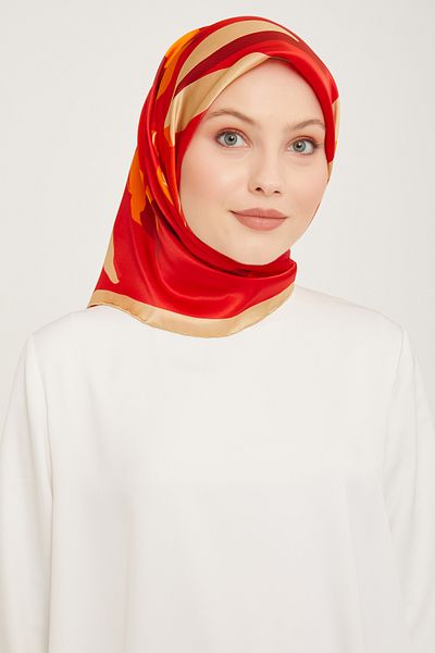 Armine Armi̇ne Silk Scarf 9042D (Twi̇ll) (Nostalgia)-09