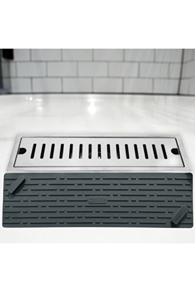 omilife Siyah Renk Uzun Model Kötü Koku Önleyici Silikon Mat Banyo Mutfak Lavabo Balkon Gider Tıpası Kapağı