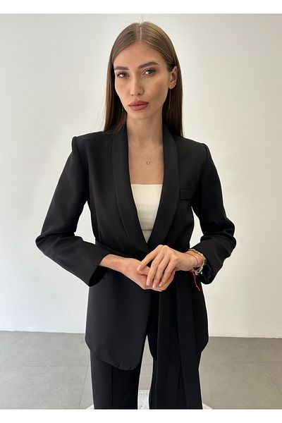 ossons Tie-Up Shawl Lapel Jacket Pants Suit