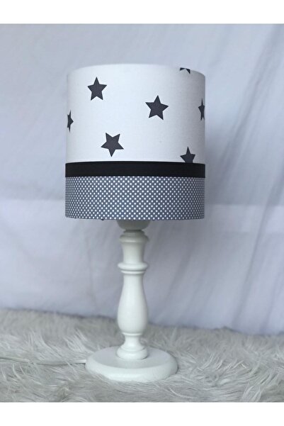 Leobabyroom Gray Star Patterned White Polka Dot - Baby and Children's Room Design Chandelier Lampshade Set