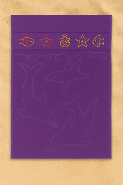 nacar çarşı Βαμβακερή μωβ πετσέτα θαλάσσης με ανάγλυφο σχέδιο 70x140 εκ. – με...