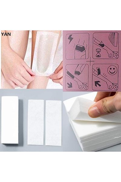 LA PERLA TECH Depilatory Wax Strip Hair Removal Epilators 200 Sheets Removal Strips Non-Woven for Face Leg, arm