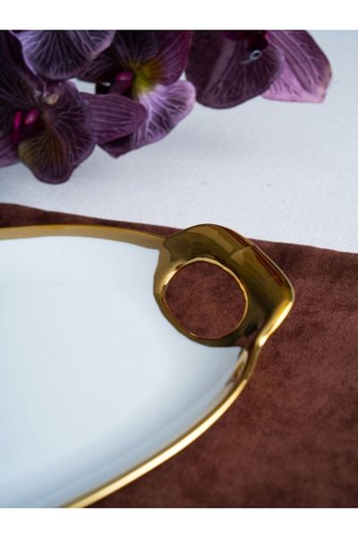 ACAR Arwen Oval Gold Presentation Tray 46X23X3Cm