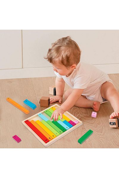Mubei Number Learning Sticks | Creative Math Learning Fun Kit, Colourful Numerical Rods for Early Developm