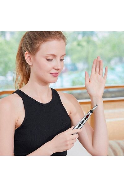 Skygo Buffer ®   Electronic Acupuncture Meridian Energy Massage Pen with 2 Different Heads