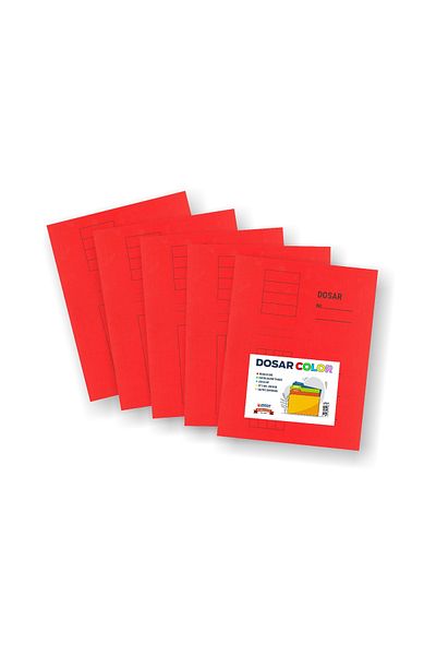 Arhi Design Color rail file, cardboard 230 g/sqm, 2 sets, 5 pcs/set, Red