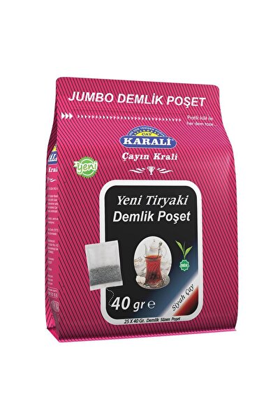 Karali Tiryaki Jumbo Demlik Poşet Çay 40 g x 25 Adet