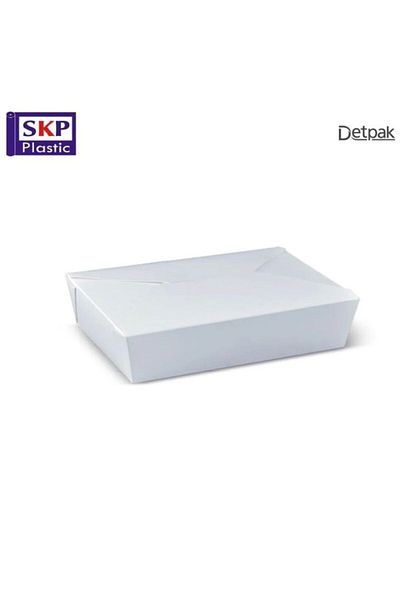 SKP Plastic White Paper Boxes with Lock Lid Noodles No. 2 (20 Pack)