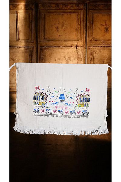miatamer Πετσέτα παραλίας Muslin Peshtemal 100% βαμβακερή μαλακή, φυσική, μεγάλο μέγεθος (180*100 CM)