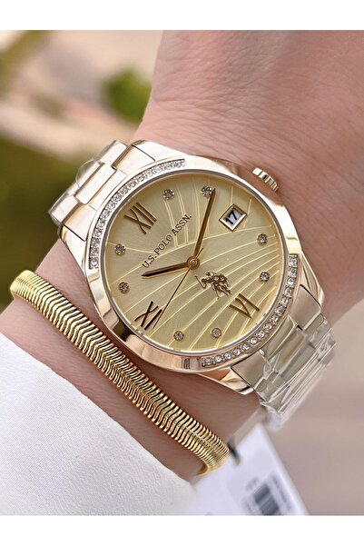 U.S. Polo Assn. U.S.Polo Assn Steel Cord 5 Atm Water Resistant Women Wristwat...