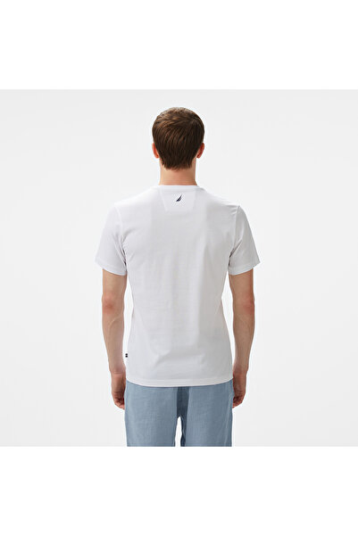 Nautica Erkek Beyaz Regular Fit T-Shirt