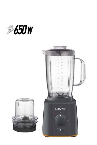 rebune Electric Blender And Spice Grinder 650 W Re-2-140b Black