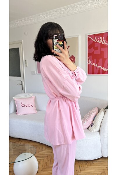 MYGİYİMİSTANBUL Modal Double Suit with Ribbed Kuaishou