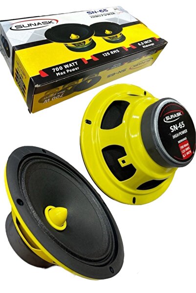 SUNASK Sn-65 16 Cm 700 Watt 125 Rms Kurşun Göbek Midrange Hoparlör Takımı 2 Adet