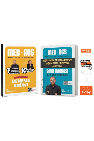 Hoca Kafası Yayınları 2025 MEB-AGS Eğitimin Temelleri Soru Bankası + 17 Deneme 2 Kitap Mevlüt Gündüz Ayraç Hediyeli
