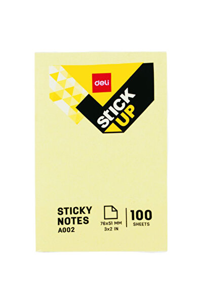 Deli Notițe autoadezive 76*51mm galbene, 100 de coli, Deli