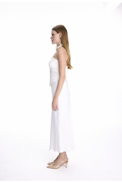 Lore&More Straplez Midi Boy Nikah Nişan Abiye Elbise