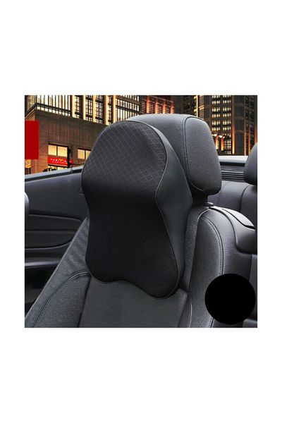 MACON Car Neck Pillow Soft Foam Headrest Cushion Pad for Driving Comfort – Black
