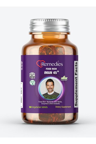 iremedies Food Rich iMAN 45+ MultiVitamins & Minerals With Herbs, 90 Vegetarian Tablets