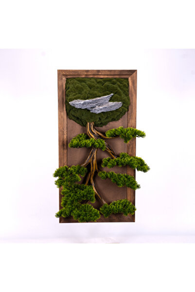 Omnia Concept Bonsai Tableau Magnus-3T - Masif Ahşap Çerçeveli 3 Boyutlu Yapa...