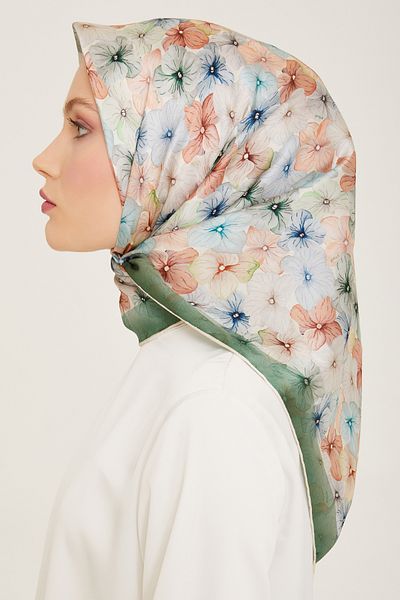 Armine Armi̇ne Silk Scarf 9108D (Twi̇ll) (Nostalgia)-84