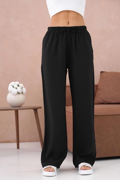 Park Karon High Waist Elastic Wide Leg Palazzo Woven Trousers