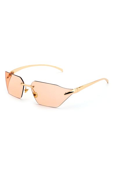 Angel Eyes Geometric Design Pink Solid Glass Women Sunglasses Ce Certificated Uv400 Protected