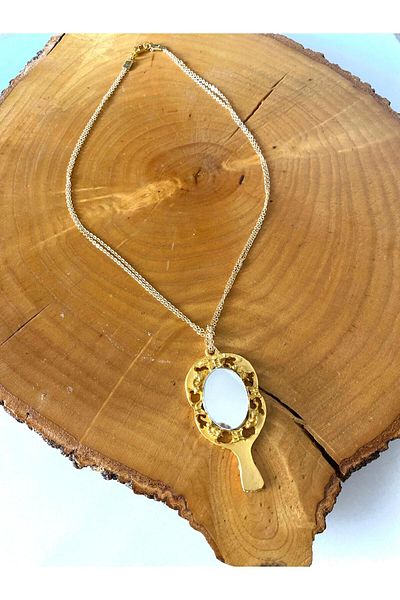 canan dizayn Bohem Gold Mirror Pendant - Special