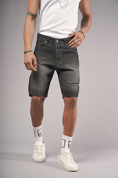 Butik TREND WE Ανδρικό τζιν σορτς Capri με χαλαρή εφαρμογή κανονική εφαρμογή