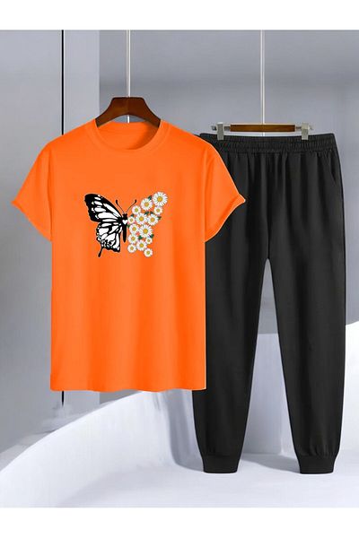 uyguntarz Σετ φόρμας 2 τεμαχίων Daisy Butterfly printed