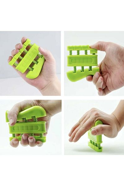 PUFO Set flexor cu 4 accesorii pentru antebraț și relaxare antistres, verde