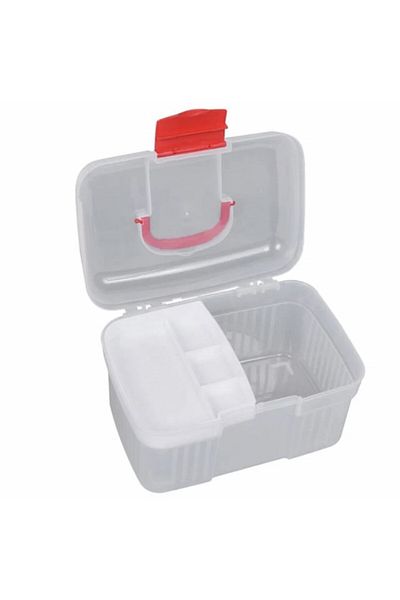 PUFO Medicine Storage And Storage Organizer Box, Medicine, 20 X 14 Cm, Red