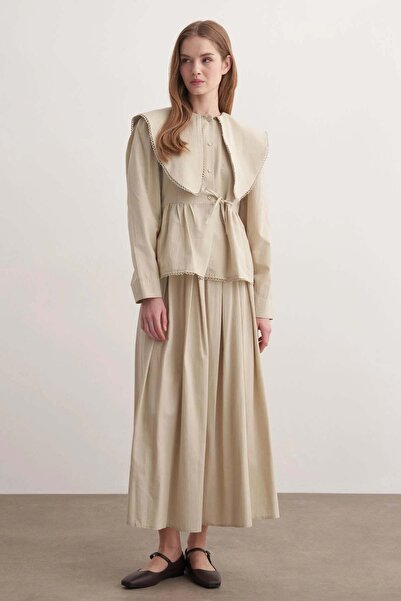 Rimel Moda بدلة كارلو فيستو بياقة بيج