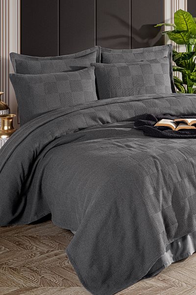 Güvenal Maya Double Pique Set Bedspread with Pillowcase |   Pike |   Bedspread