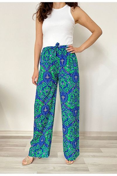 520CK Summer Viscose Women's Trousers - Wide Leg Plaszo