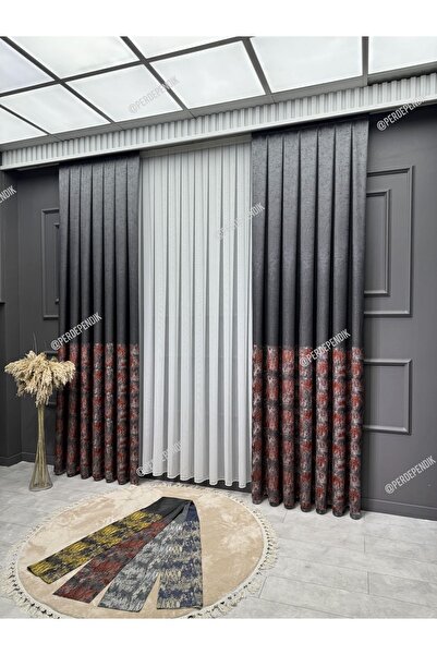 Perde Pendik ستارة خلفية من سلسلة Elegans، ستارة تعتيم، تاج بريلانت، قانون مطوي