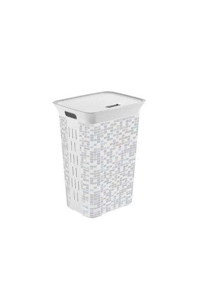 KİS 60L Plastic Laundry Basket with Lid