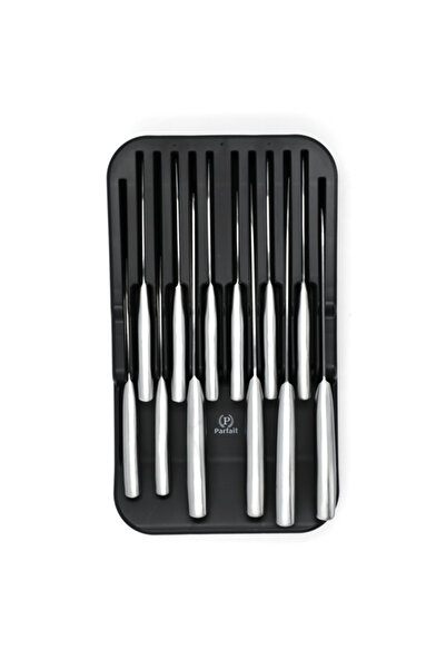 Hatchen مجموعة سكاكين مطبخ أنيقة ومتينة من الفولاذ المقاوم للصدأ مع حامل، مكو...