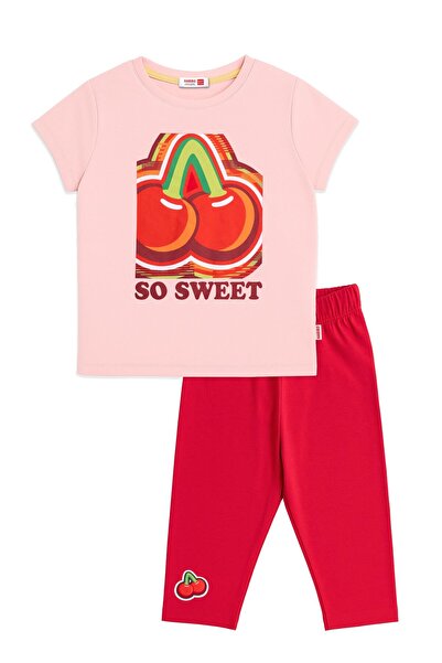 Haribo Girl's Short Tights Set 2-8 Years Old Powder