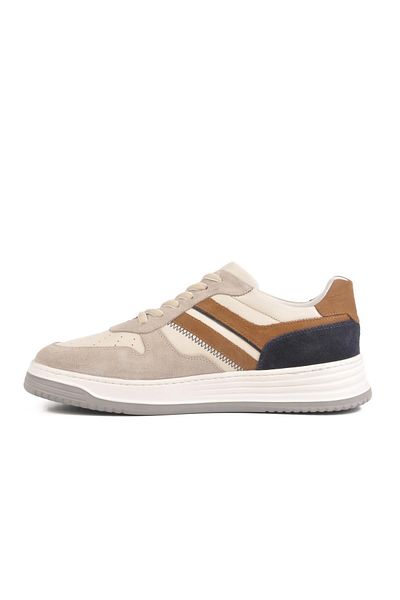 WALKWAY Lo1987-2090 m Beige Suede Genuine Leather Men's Casual Shoes